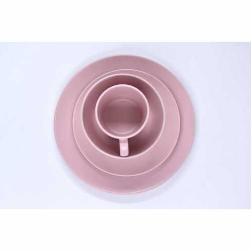 NERO CERAMIC-MINIMAL ROSE PINK DINNERWARE -SET OF 16