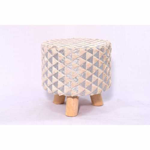 KAYA WOOD- MEDLEY FUR TOP STOOL (code5)