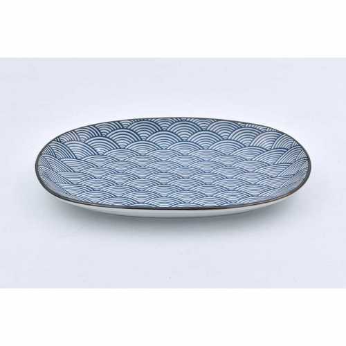 NERO CERAMIC-JAPANESE SUNSINE OVAL PLATE- set of 2