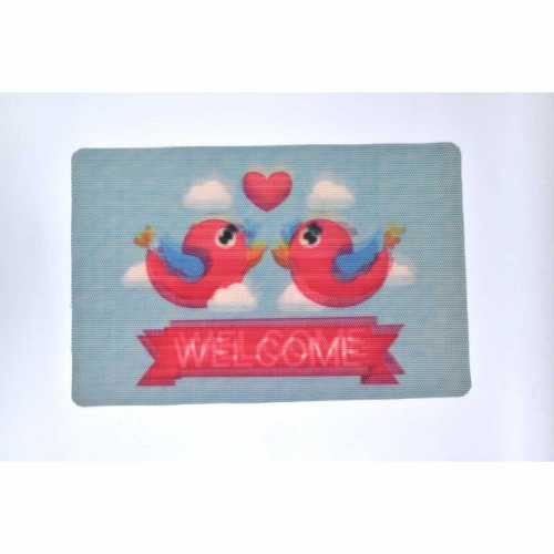 TOKO DOOR MAT- WELCOME LOVE BIRDS DOOR MAT