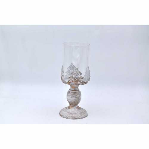 ELIN METAL CANDLE STAND-FESTIVE PINE