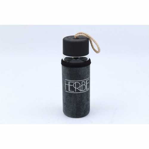 FARA GLASS FLASK-GREY GLASS- HARBE