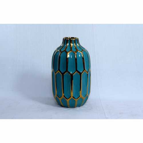 NERO CERAMIC-SEA BLUE BOTTLE  VASE