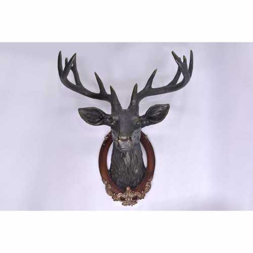 DENI WALL ART-CLASSY DEER WITH RING HEAD