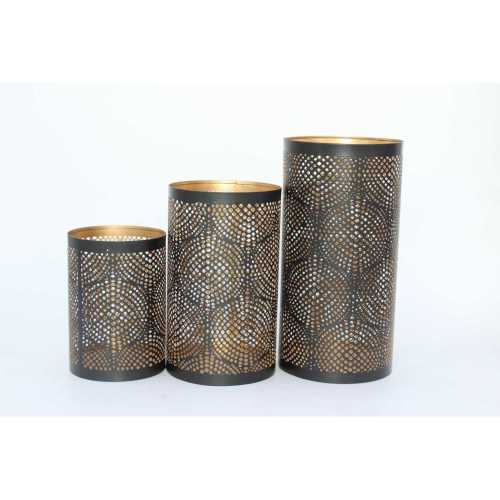 ELIN METAL - VOTIVE TEA LIGHT CANDLE HOLDER SET OF 3